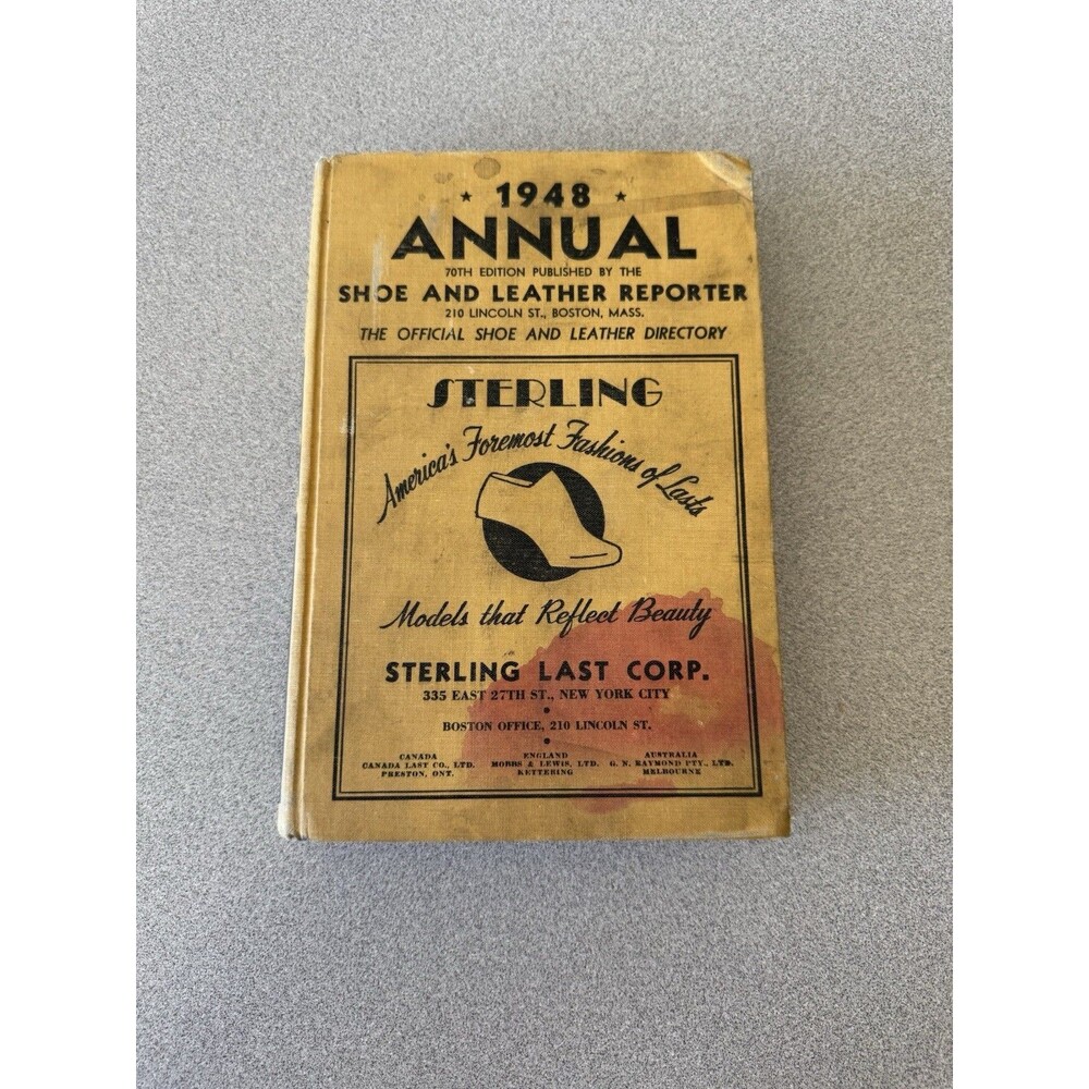 1948 Shoe and Leather Reporter Annual 70th Edition Shoe & Leather Directory
